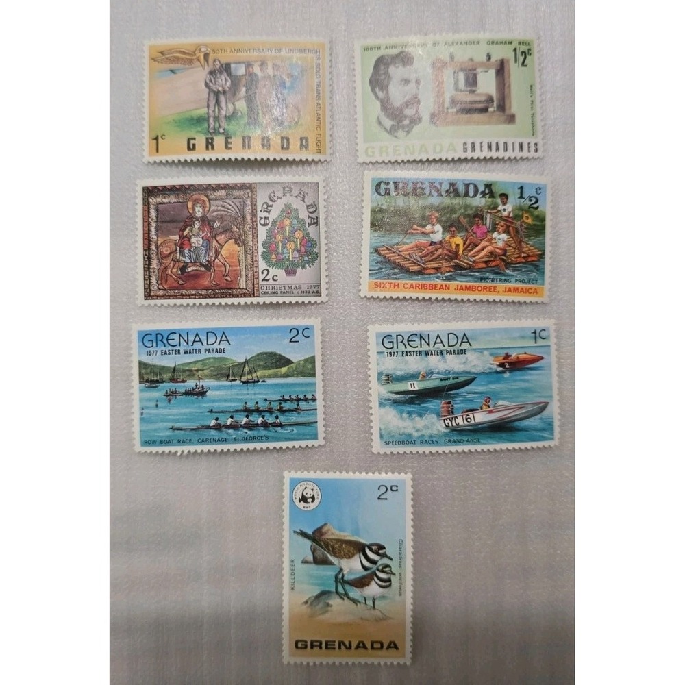 1977 Collection Of 7 Grenada Postage Stamps